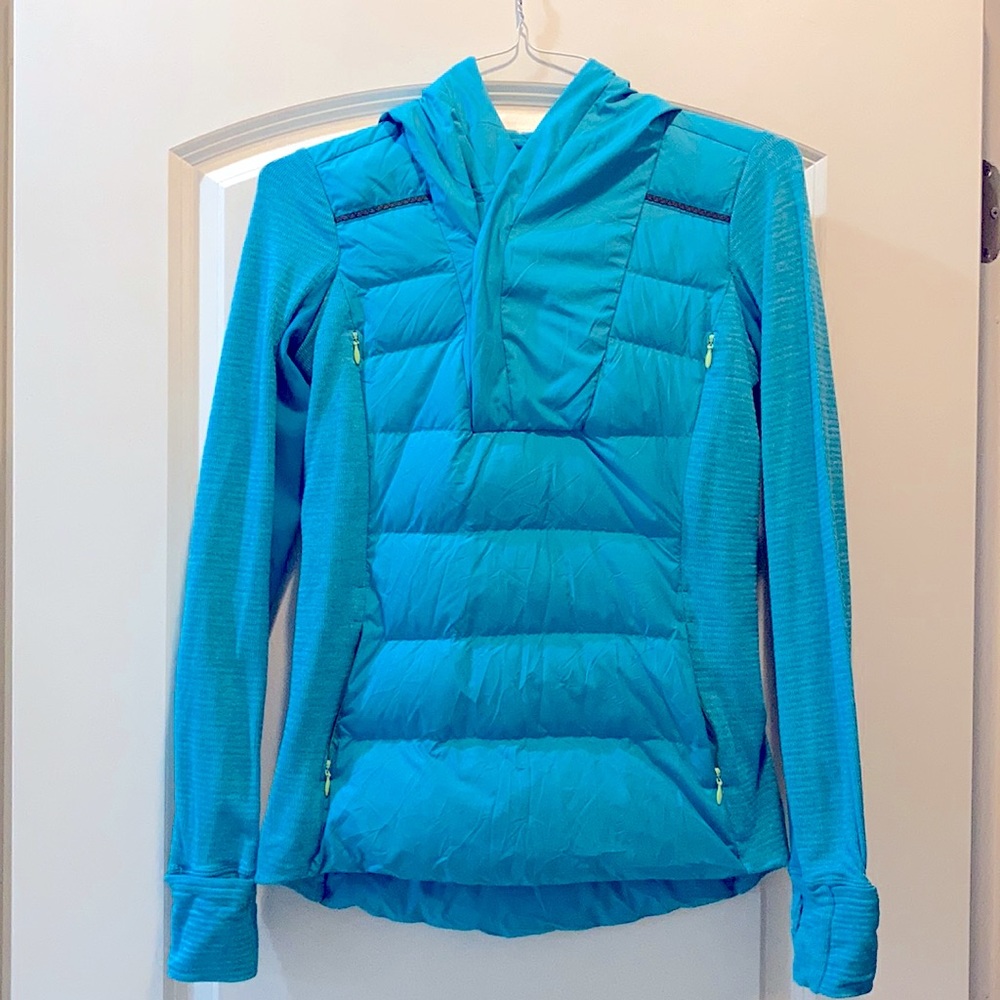 Lululemon Fluff off Pullover-Turquoise-Size 4